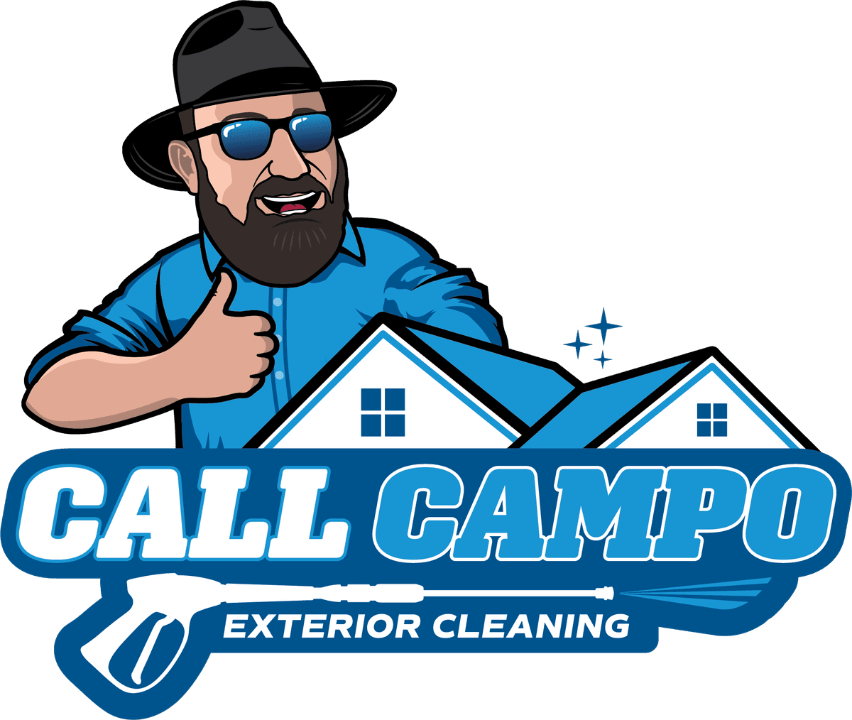 Campo, the Call Campo mascot, giving a thumbs up